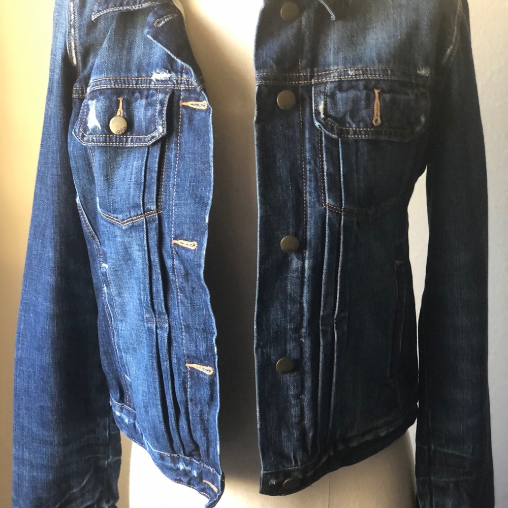 GAP lightly distressed denim jacket
